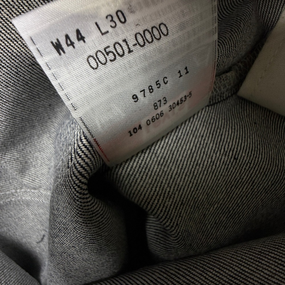 Levis 501xx Shrink-To-Fit Jeans Mens 44x30 Raw Indigo Rigid Denim 00501-0000 NEW - Picture 6 of 10